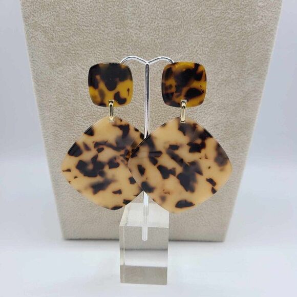 Baublebar Tortoise Square Drop Earrings - Picture 9 of 9